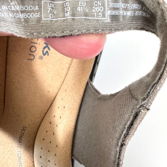 Clarks Women Merliah Sheryl Sandals Sz 10 Florette Comfort Strappy MetallicTaupe - Picture 9 of 9